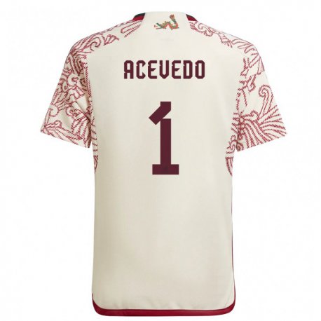 Kandiny Lapset Meksikon Carlos Acevedo #1 Wonder Valkoinen Punainen Vieraspaita 22-24 Lyhythihainen Paita T-paita