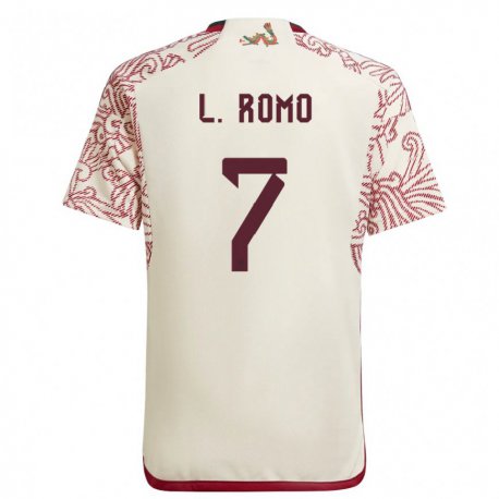 Kandiny Lapset Meksikon Luis Romo #7 Wonder Valkoinen Punainen Vieraspaita 22-24 Lyhythihainen Paita T-paita