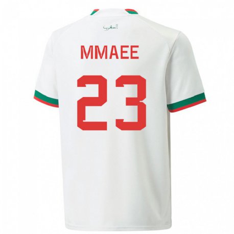 Kandiny Lapset Marokon Ryan Mmaee #23 Valkoinen Vieraspaita 22-24 Lyhythihainen Paita T-paita