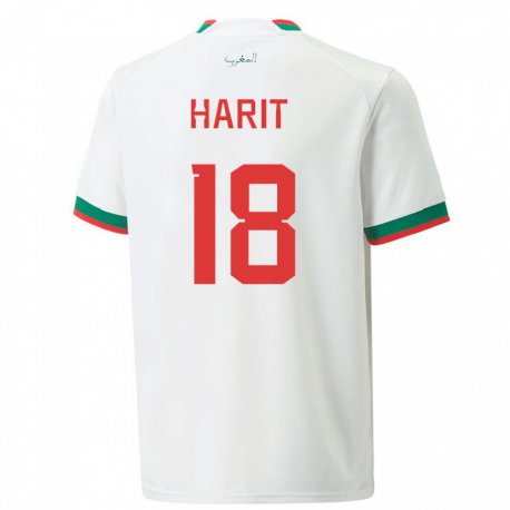 Kandiny Lapset Marokon Amine Harit #18 Valkoinen Vieraspaita 22-24 Lyhythihainen Paita T-paita