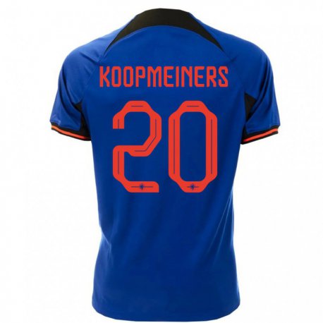 Kandiny Lapset Alankomaiden Teun Koopmeiners #20 Kuninkaallisen Sininen Vieraspaita 22-24 Lyhythihainen Paita T-paita