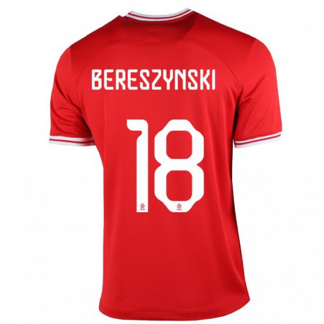 Kandiny Lapset Puolan Bartosz Bereszynski #18 Punainen Vieraspaita 22-24 Lyhythihainen Paita T-paita
