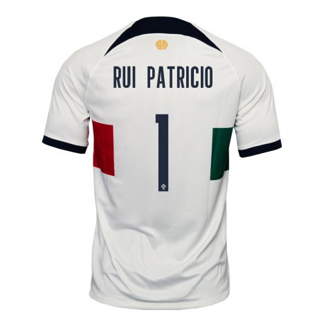 Kandiny Lapset Portugalin Rui Patricio #1 Valkoinen Vieraspaita 22-24 Lyhythihainen Paita T-paita