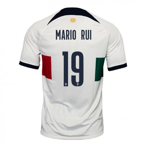 Kandiny Lapset Portugalin Mario Rui #19 Valkoinen Vieraspaita 22-24 Lyhythihainen Paita T-paita