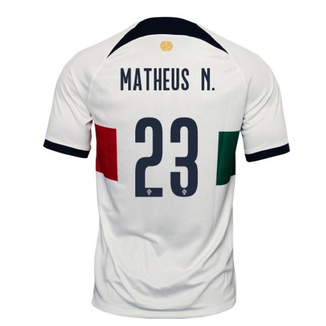 Kandiny Lapset Portugalin Matheus Nunes #23 Valkoinen Vieraspaita 22-24 Lyhythihainen Paita T-paita