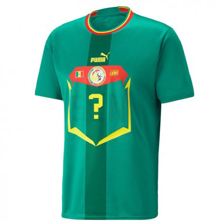 Kandiny Lapset Senegalin Nimesi #0 Vihreä Vieraspaita 22-24 Lyhythihainen Paita T-paita