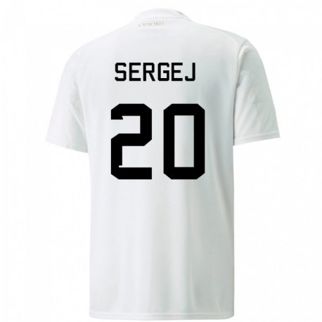 Kandiny Lapset Serbian Sergej Milinkovic-savic #20 Valkoinen Vieraspaita 22-24 Lyhythihainen Paita T-paita