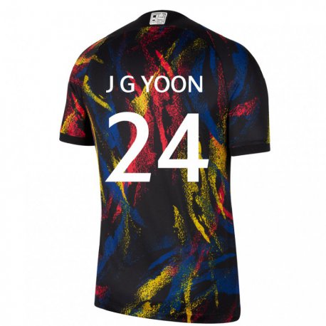 Kandiny Lapset Etelä-korean Jong-gyu Yoon #24 Monivärinen Vieraspaita 22-24 Lyhythihainen Paita T-paita