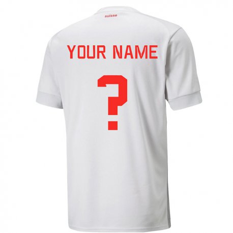 Kandiny Lapset Sveitsin Nimesi #0 Valkoinen Vieraspaita 22-24 Lyhythihainen Paita T-paita