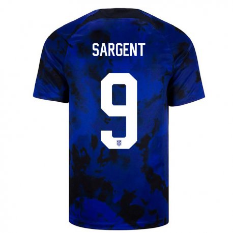 Kandiny Lapset Yhdysvaltain Josh Sargent #9 Kuninkaallisen Sininen Vieraspaita 22-24 Lyhythihainen Paita T-paita