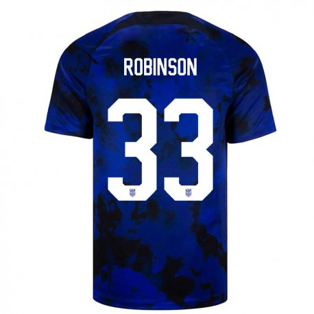 Kandiny Lapset Yhdysvaltain Antonee Robinson #33 Kuninkaallisen Sininen Vieraspaita 22-24 Lyhythihainen Paita T-paita