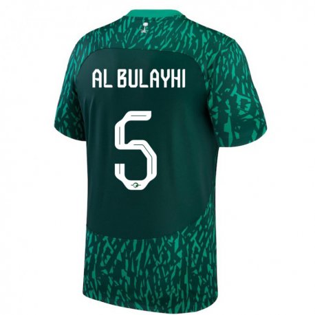 Kandiny Lapset Saudi-arabian Ali Al Bulayhi #5 Tummanvihreä Vieraspaita 22-24 Lyhythihainen Paita T-paita