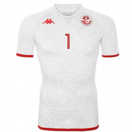 Kandiny Lapset Tunisian Mohamed Sedki Debchi #1 Valkoinen Vieraspaita 22-24 Lyhythihainen Paita T-paita