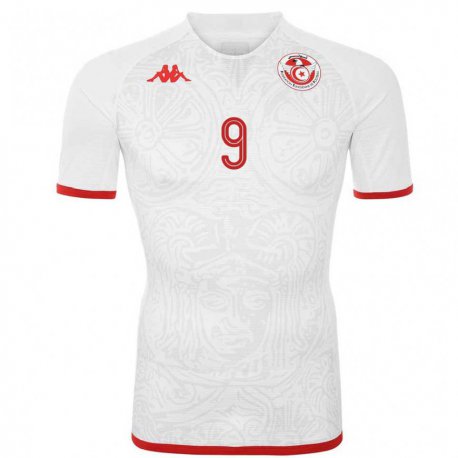 Kandiny Lapset Tunisian Mortadha Ben Ouanes #9 Valkoinen Vieraspaita 22-24 Lyhythihainen Paita T-paita
