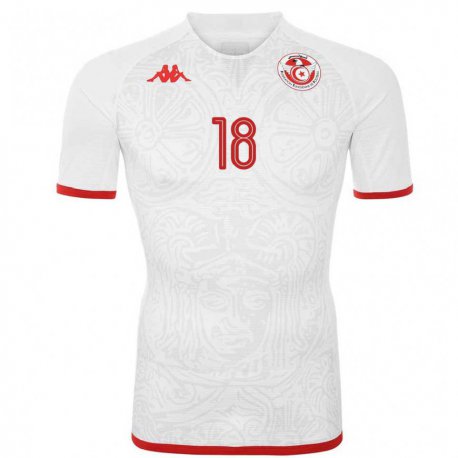 Kandiny Lapset Tunisian Ghaliene Chaaleli #18 Valkoinen Vieraspaita 22-24 Lyhythihainen Paita T-paita