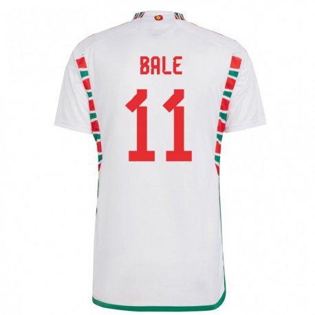 Kandiny Lapset Walesin Gareth Bale #11 Valkoinen Vieraspaita 22-24 Lyhythihainen Paita T-paita
