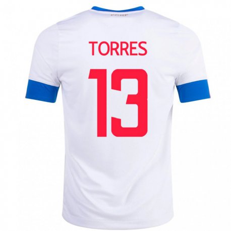 Kandiny Lapset Costa Rican Gerson Torres #13 Valkoinen Vieraspaita 22-24 Lyhythihainen Paita T-paita