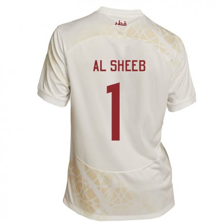 Kandiny Lapset Qatarin Saad Al Sheeb #1 Kultainen Beige Vieraspaita 22-24 Lyhythihainen Paita T-paita