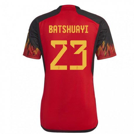 Kandiny Miesten Belgian Michy Batshuayi #23 Punainen Kotipaita 22-24 Lyhythihainen Paita T-paita