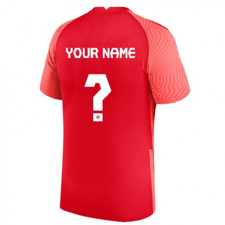 Kandiny Miesten Kanadan Nimesi #0 Punainen Kotipaita 22-24 Lyhythihainen Paita T-paita