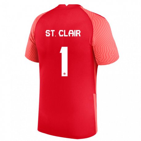 Kandiny Miesten Kanadan Dayne St Clair #1 Punainen Kotipaita 22-24 Lyhythihainen Paita T-paita
