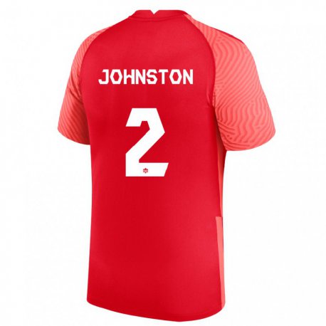 Kandiny Miesten Kanadan Alistair Johnston #2 Punainen Kotipaita 22-24 Lyhythihainen Paita T-paita