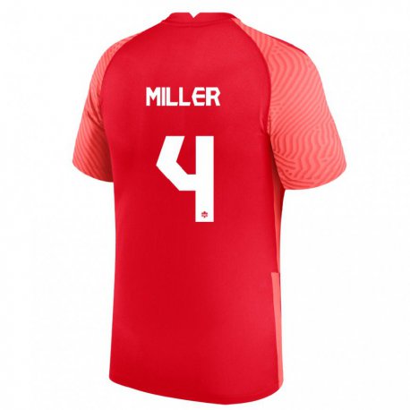 Kandiny Miesten Kanadan Kamal Miller #4 Punainen Kotipaita 22-24 Lyhythihainen Paita T-paita