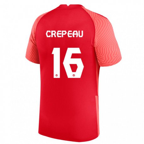 Kandiny Miesten Kanadan Maxime Crepeau #16 Punainen Kotipaita 22-24 Lyhythihainen Paita T-paita