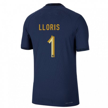 Kandiny Miesten Ranskan Hugo Lloris #1 Laivastonsininen Kotipaita 22-24 Lyhythihainen Paita T-paita