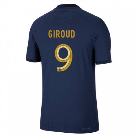 Kandiny Miesten Ranskan Olivier Giroud #9 Laivastonsininen Kotipaita 22-24 Lyhythihainen Paita T-paita