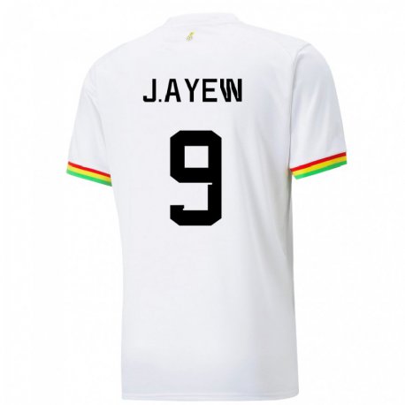 Kandiny Miesten Ghanan Jordan Ayew #9 Valkoinen Kotipaita 22-24 Lyhythihainen Paita T-paita