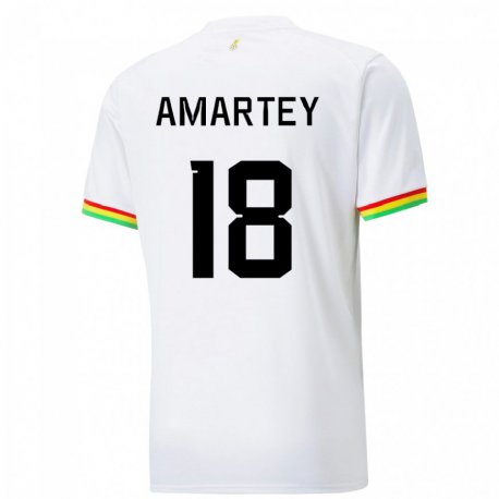 Kandiny Miesten Ghanan Daniel Amartey #18 Valkoinen Kotipaita 22-24 Lyhythihainen Paita T-paita