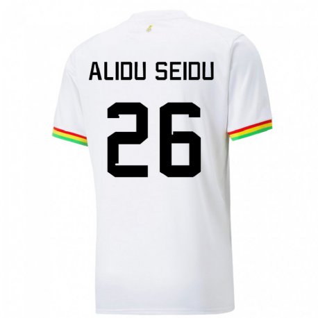 Kandiny Miesten Ghanan Alidu Seidu #26 Valkoinen Kotipaita 22-24 Lyhythihainen Paita T-paita