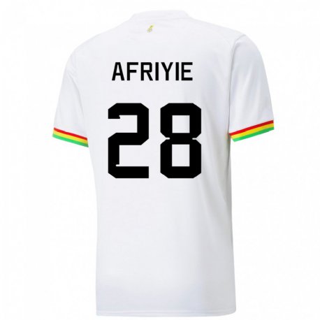 Kandiny Miesten Ghanan Daniel Afriyie #28 Valkoinen Kotipaita 22-24 Lyhythihainen Paita T-paita