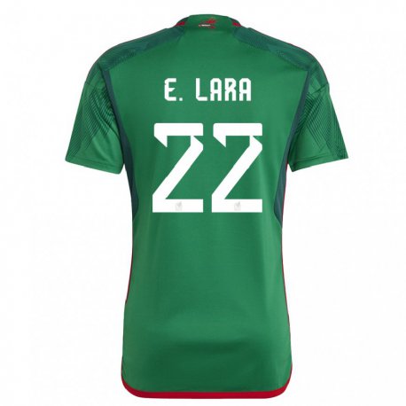 Kandiny Miesten Meksikon Emilio Lara #22 Vihreä Kotipaita 22-24 Lyhythihainen Paita T-paita