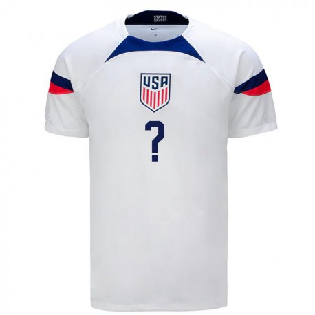Kandiny Miesten Yhdysvaltain Nimesi #0 Valkoinen Kotipaita 22-24 Lyhythihainen Paita T-paita