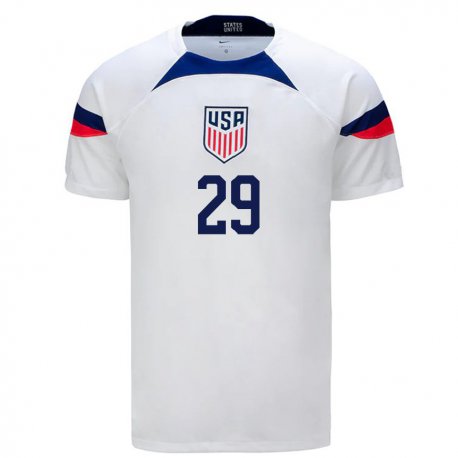 Kandiny Miesten Yhdysvaltain Joseph Scally #29 Valkoinen Kotipaita 22-24 Lyhythihainen Paita T-paita