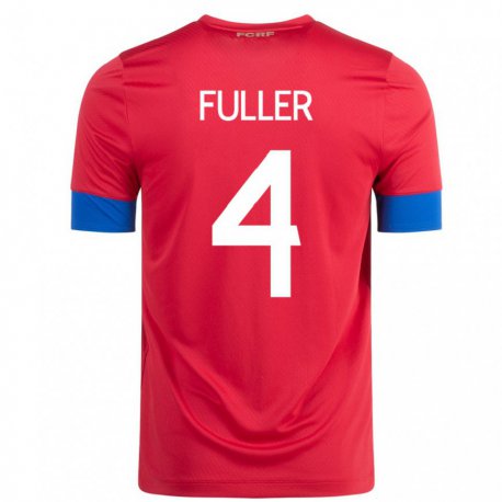Kandiny Miesten Costa Rican Keysher Fuller #4 Punainen Kotipaita 22-24 Lyhythihainen Paita T-paita