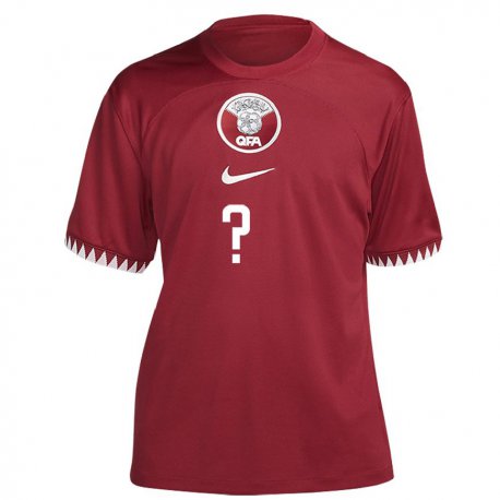 Kandiny Miesten Qatarin Nimesi #0 Kastanjanruskea Kotipaita 22-24 Lyhythihainen Paita T-paita