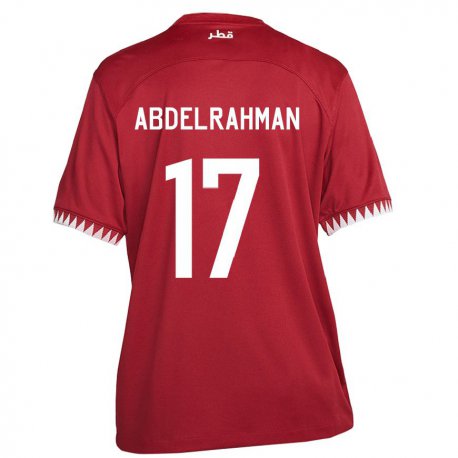 Kandiny Miesten Qatarin Abdelrahman Fahmi Moustafa #17 Kastanjanruskea Kotipaita 22-24 Lyhythihainen Paita T-paita
