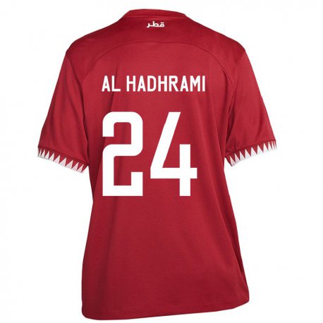 Kandiny Miesten Qatarin Naif Abdulraheem Al Hadhrami #24 Kastanjanruskea Kotipaita 22-24 Lyhythihainen Paita T-paita