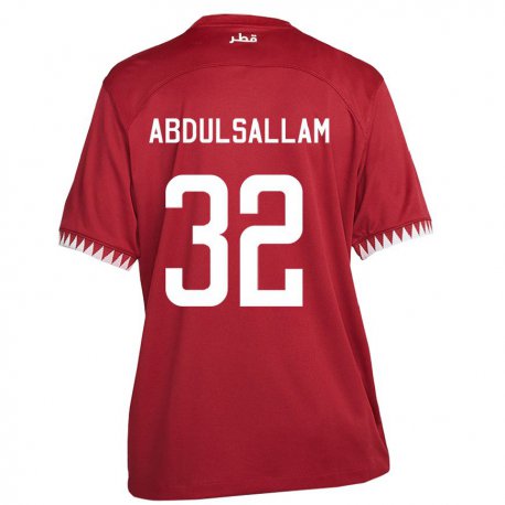 Kandiny Miesten Qatarin Jassem Gaber Abdulsallam #32 Kastanjanruskea Kotipaita 22-24 Lyhythihainen Paita T-paita