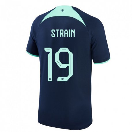 Kandiny Miesten Australian Ryan Strain #19 Tummansininen Vieraspaita 22-24 Lyhythihainen Paita T-paita
