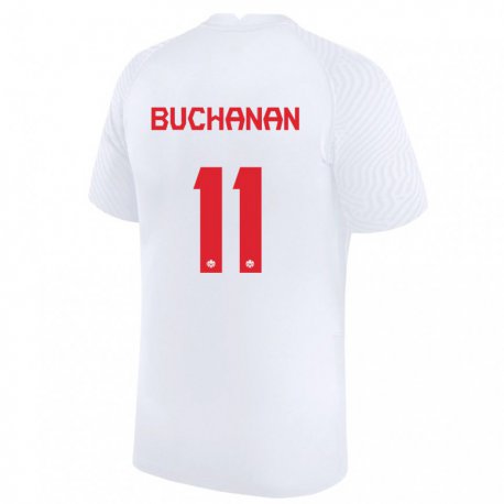 Kandiny Miesten Kanadan Tajon Buchanan #11 Valkoinen Vieraspaita 22-24 Lyhythihainen Paita T-paita