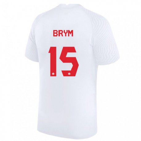 Kandiny Miesten Kanadan Charles Andreas Brym #15 Valkoinen Vieraspaita 22-24 Lyhythihainen Paita T-paita