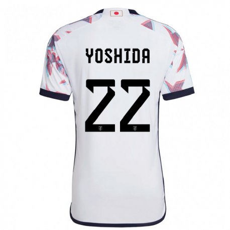 Kandiny Miesten Japanin Maya Yoshida #22 Valkoinen Vieraspaita 22-24 Lyhythihainen Paita T-paita