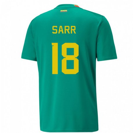 Kandiny Miesten Senegalin Ismaila Sarr #18 Vihreä Vieraspaita 22-24 Lyhythihainen Paita T-paita