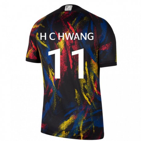 Kandiny Miesten Etelä-korean Hee-chan Hwang #11 Monivärinen Vieraspaita 22-24 Lyhythihainen Paita T-paita