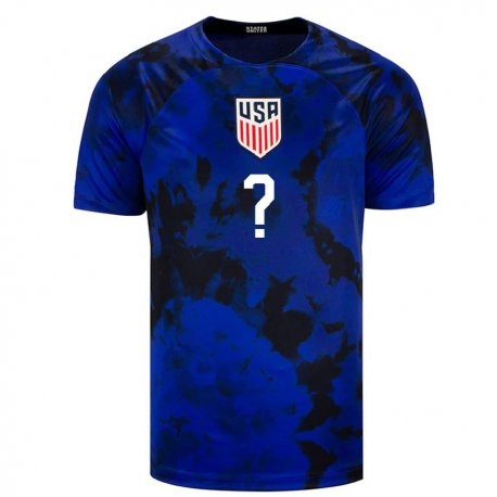 Kandiny Miesten Yhdysvaltain Nimesi #0 Kuninkaallisen Sininen Vieraspaita 22-24 Lyhythihainen Paita T-paita