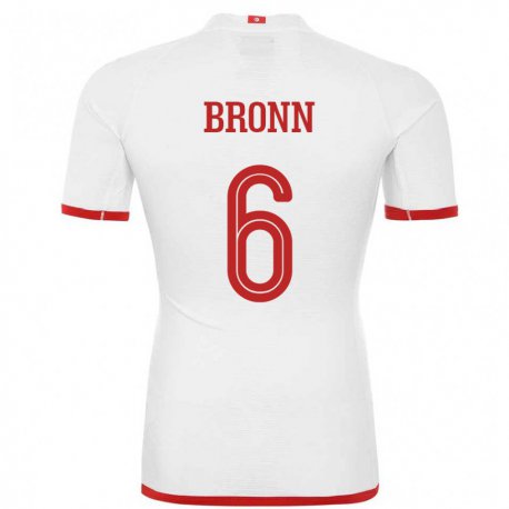 Kandiny Miesten Tunisian Dylan Bronn #6 Valkoinen Vieraspaita 22-24 Lyhythihainen Paita T-paita